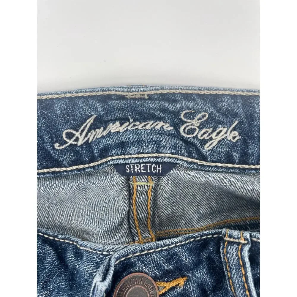American Eagle Jeans Favorite Boyfriend SIZE 10 (30x28) Stretch Flare